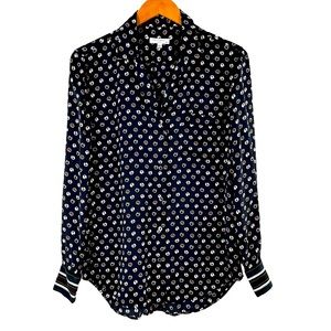 NWOT EQUIPMENT long-sleeved, patterned blouse
